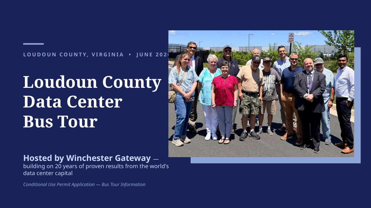 Bus Tour Presentation — Loudoun County Data Center Bus Tour title slide